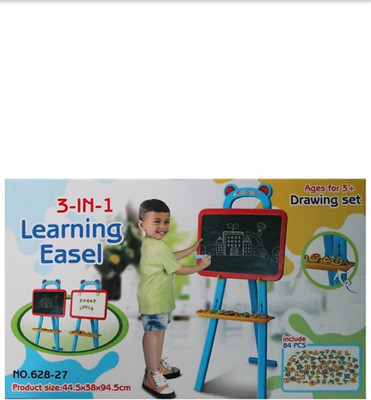 

GRYPTON Easel Magnetic Board learning Toy 3 in 1 for Kids (Multicolor)(Multicolor)