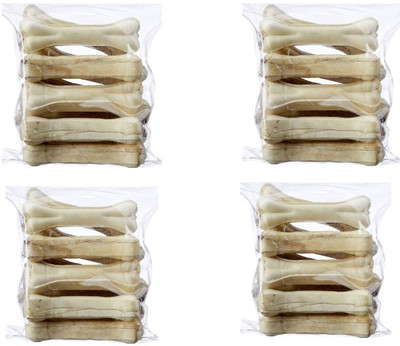 

SAWAY White Digestible Press Bone Calcium Treat ( 6 Inch 4 kg) Chicken, Beef Dog Chew(4 kg, Pack of 4)