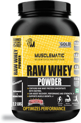 

Musclematic Raw Whey Powder Whey Protein(1 kg, Unflavour)