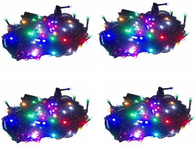 EmmEmm 20 LEDs 4.57 m Multicolor Flickering String Rice Lights(Pack of 4)