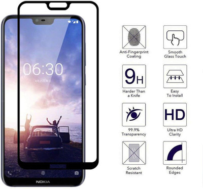 CASEHUNT Edge To Edge Tempered Glass for NOKIA 6.1 (NOKIA X6)(Pack of 1)