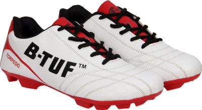 

B-TUF Football Shoes For Men(White, Red