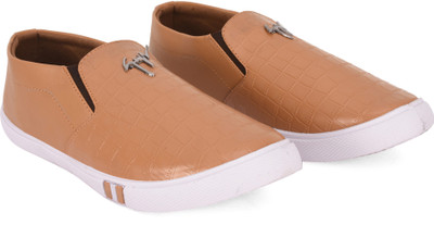 Clickplick Slip On Sneakers For Men(Tan