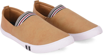 

Clickplick Slip On Sneakers For Men(Beige