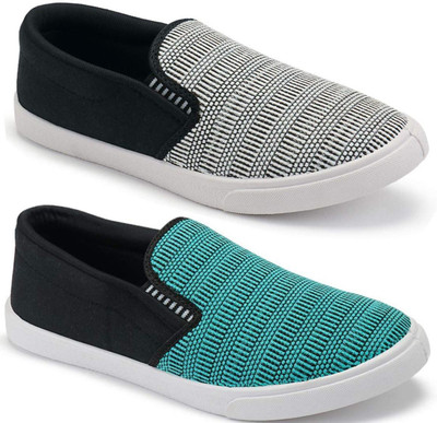 

Clymb Combo Pack Of 2 Slip On Sneakers For Men(Multicolor