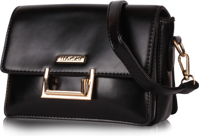 

Luvoksi Women Casual Black Leatherette Sling Bag