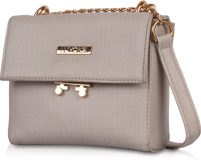 

Luvoksi Women Casual Grey Leatherette Sling Bag