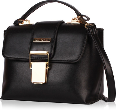 

Luvoksi Women Casual Black Leatherette Sling Bag