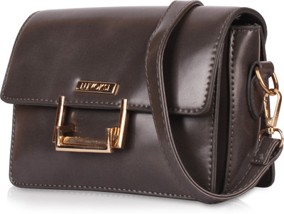 

Luvoksi Women Casual Brown Leatherette Sling Bag