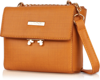 

Luvoksi Women Casual Orange Leatherette Sling Bag