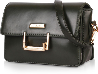 Luvoksi Women Casual Green Leatherette Sling Bag