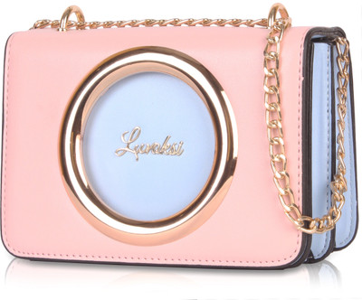 

Luvoksi Women Casual Pink Leatherette Sling Bag