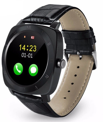

CALLIE X3 Stylish Bluetooth Smartwatch silver Smartwatch(Black Strap Free Size)