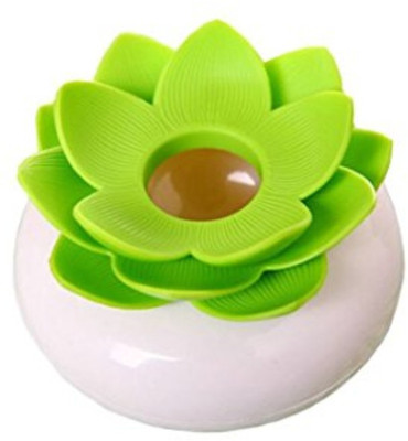 

Way Beyond Green Lotus Shaped Cotton Swab Holder/Cotton Ear Buds Holder, Small Q-Tips Toothpicks Storage Organizer Swab Holder Box, Toothpick Box, Hair Pins Holder Box, Vanity Box(Green)