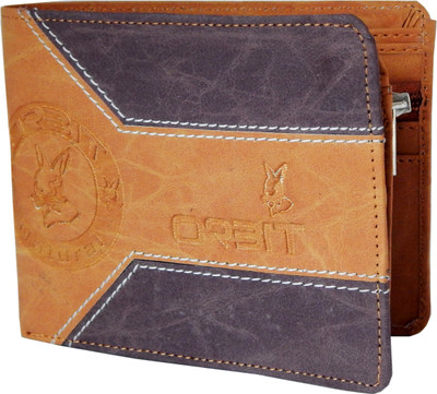

Orbit Men Casual Tan, Blue Genuine Leather, Fabric Wallet(7 Card Slots)