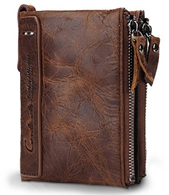 

choice365 Boys Casual Brown Genuine Leather Wallet(13 Card Slots)