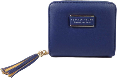 

SB Women Blue Artificial Leather Wallet(4 Card Slots)