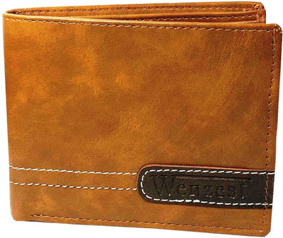 

WENZEST Boys Casual Tan Genuine Leather Wallet(6 Card Slots)
