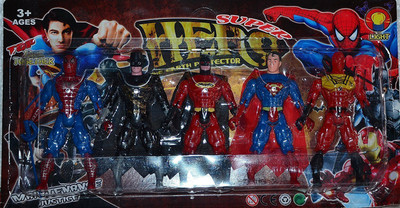 

toyuniverse Super Heroes ActionFigure (5 Figures) with Lights(Multicolor)