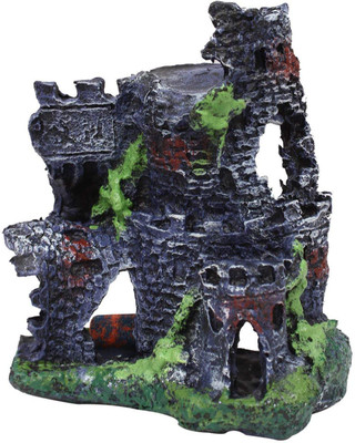 

Foodie Puppies Haunted Resin Old Fort Tower for Aquarium Decoration Laterite Planted Substrate(Multicolor)