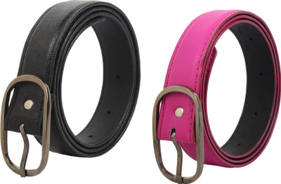 

styles creation Women Casual, Party, Evening Black, Pink Artificial Leather Belt