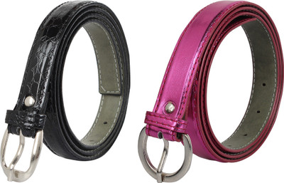 

styles creation Women Party, Formal, Evening Black, Purple Artificial Leather Belt, Black;purple pink