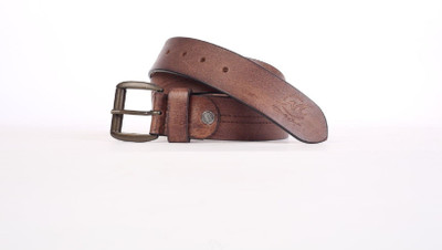 

modello crafts Men Casual Brown Genuine Leather Belt