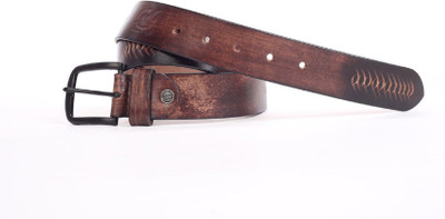 

modello crafts Men Casual Brown Genuine Leather Belt, Dark brown
