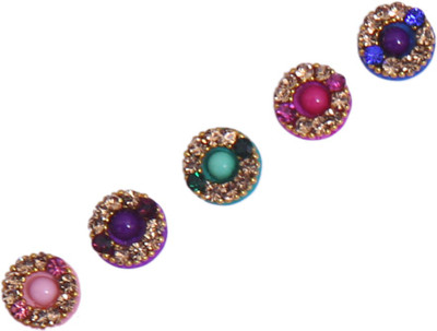 

Sunaina New Love Collection MEDIUM ROUND FOREHEAD Multicolor Bindis(FANCY BINDI)