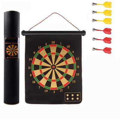 

QUINERGYS ® Adult Child Safety Magnetic Dartboard Set Includes Double Sided Magnetic Dart Target And Strong Magnet Dart 21 inch Dart Board(Multicolor)