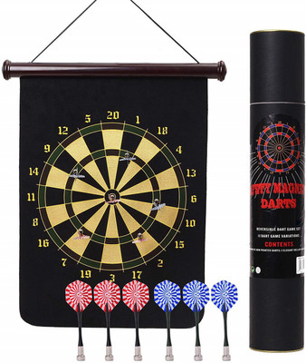 

QUINERGYS ™ SONIC Professional Magnetic Double-sided Dart Board Dart Target Set 20 inch Dart Board(Multicolor)