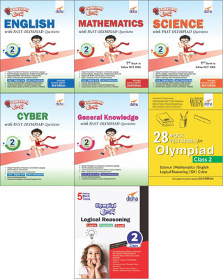 Olympiad Champs Science, Mathematics, English, Logical Reasoning, Cyber & Gk Class 2 with 28 Mock Tests (Set of 7 Books)(English, Paperback, unknown)