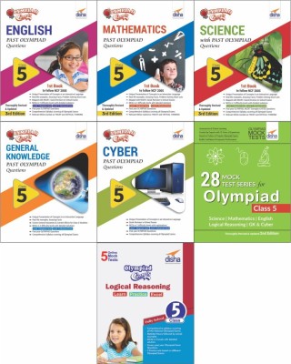 Olympiad Champs Science, Mathematics, English, Logical Reasoning, Cyber & Gk Class 5 with 28 Mock Tests (Set of 7 Books)(English, Paperback, unknown)