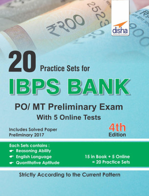 20 Practice Sets for IBPS PO/ MT Preliminary Exam with 5 Online Tests 4th Edition(English, Paperback, Disha Experts)