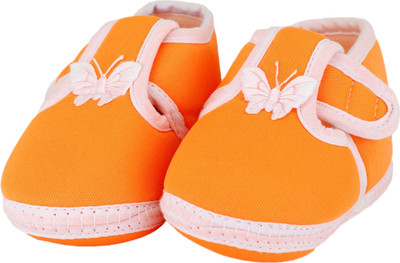 

Neska Moda Buttrfly 0 To 12 Month T Booties(Toe to Heel Length - 12 cm Orange)
