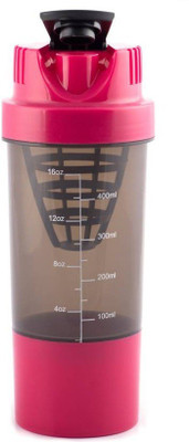 

Ozomax Shake Mix 500 ml Shaker(Pack of 1, Pink, Black), Black;pink