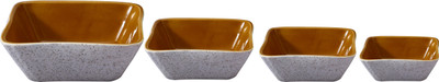 

Caffeine Serving Bowl Set Ceramic/Stoneware in Mustard Matte (1 Large, 1 Medium, 1 Semi-Medium & 1 Small Bowl) (Set of 4) Handmade by Caffeine Stoneware Bowl Set(Orange, White, Pack of 4)