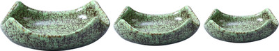 

Caffeine Serving Bowl Set Ceramic/Stoneware in Green Crackle (1 Large, 1 Medium & 1 Small Bowl) (Set of 3) Handmade By Caffeine Stoneware Bowl Set(Green, Brown, Pack of 3)