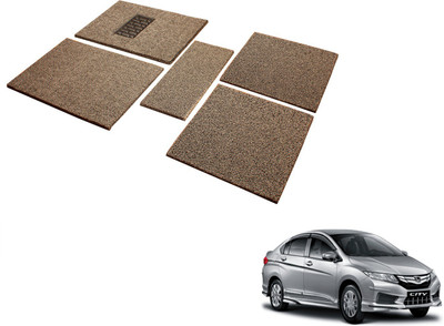 MOCKHE Rubber, EVA Standard Mat For  Honda New City(Black, Beige)