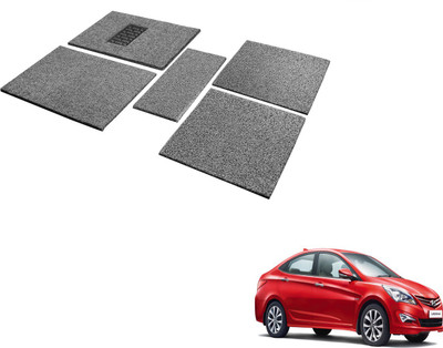 MOCKHE Rubber, EVA Standard Mat For  Hyundai Verna Fluidic(Black, Grey)
