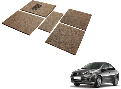 MOCKHE Rubber, EVA Standard Mat For  Fiat Linea(Black, Beige)