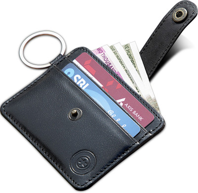 

POLLSTAR Minimalist Front Pocket Slim 4 Card Holder(Set of 1, Black)