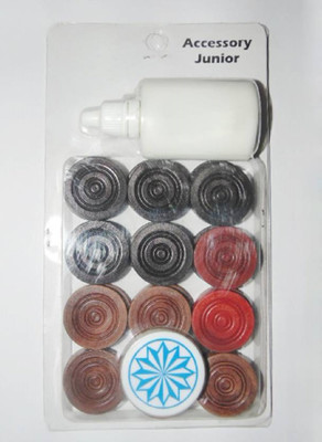 

QUINERGYS ™ Striker Top Grade Carrom Coins Combo Carrom Pawns(Pack of 24)