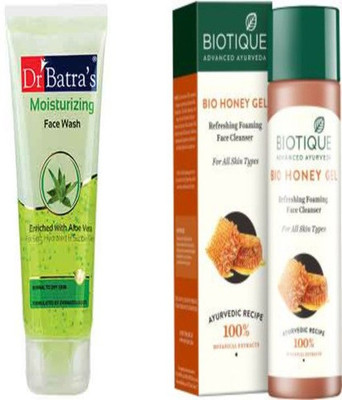 

Dr. Batra's Moisturising Face wash-100Gm and Biotique Bio Honey Water Clarifying Toner with Himalayan Waters-120ml(Set of 2)