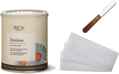 

Rica Liposoluble wax For Sensitive Skin 800 ml + Waxing Strips + Spatula(Set of 3)