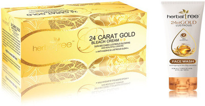 

HERBAL TREE 24 CARAT GOLD FACE WASH & BLEACH CREAM(Set of 2)
