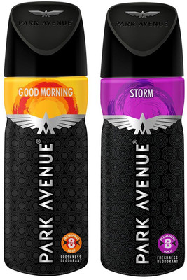 

Park Avenue GOOD MORNING AND STROM Deodorant Spray - For Men(250 ml, Pack of 2)