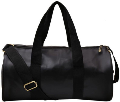 

Havick 14 Inch Leather Sports Travel Duffle Gym Bag(Black)