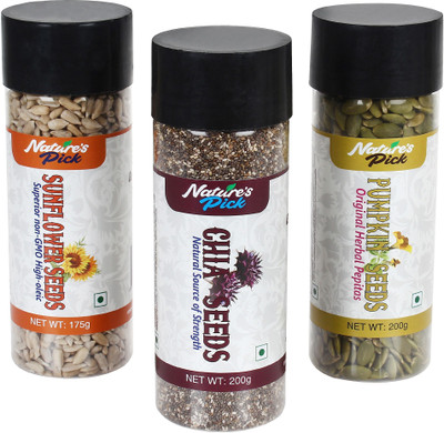 

Nature's Pick Chia Seeds, Pumpkin Seeds, Sunflower Seeds(575 g, Pack of 3)