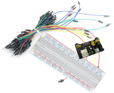 

REES52 830 Breadboard+Power Supply Module+65 Jumper Wires Electronic Components Electronic Hobby Kit